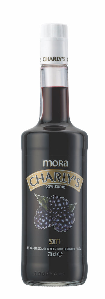 Charly's alkoholfreies Brombeergetränk, 70 cl Flasche mit 20% Fruchtsaft.