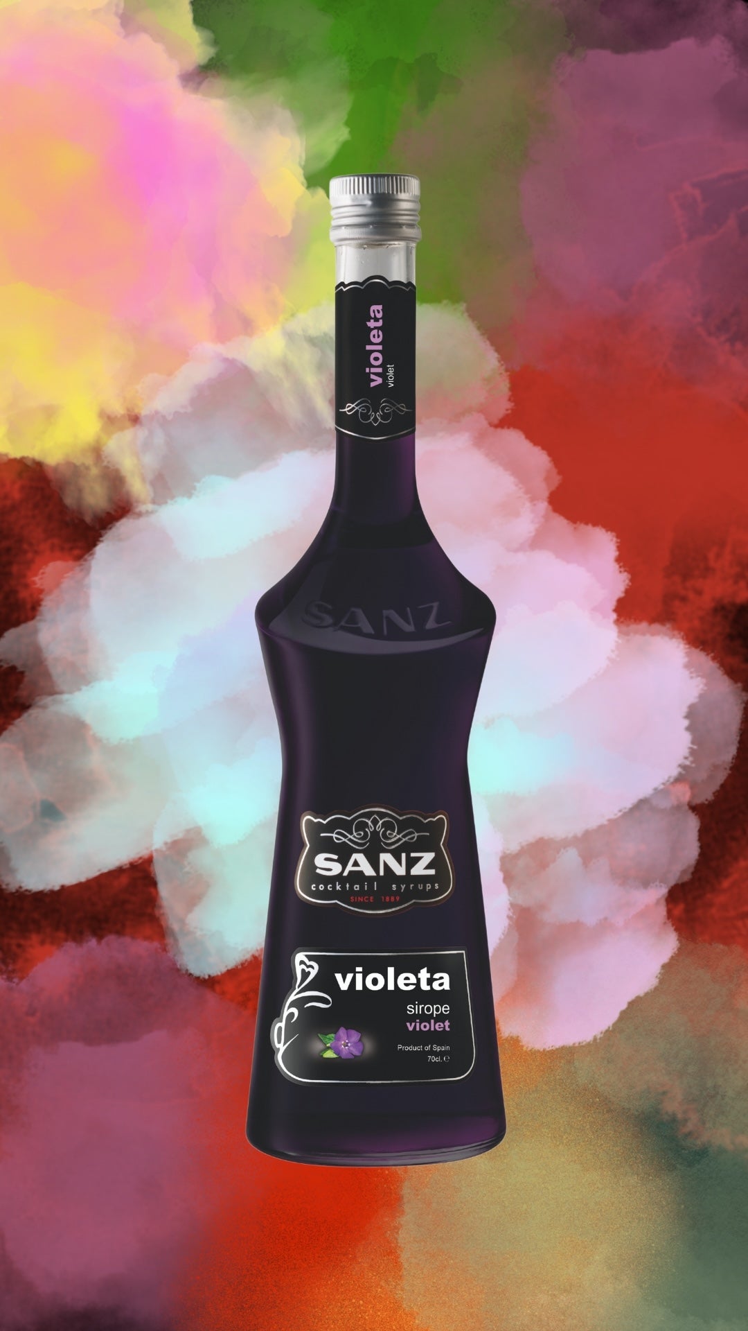 Violet Sirup Sanz I lila Cocktailsirup, Veilchen-Farbe 0,7l
