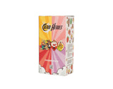 Rückseite der Capitán Fresón Geschenkverpackung mit buntem Design und Cream Heroes-Maskottchen, inspiriert von Luchadores.