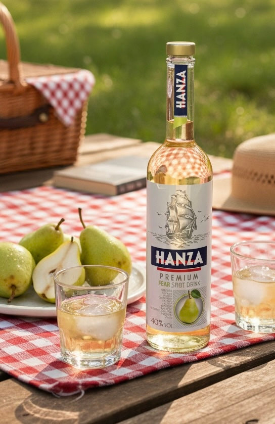 Hanza Birnen Spirituose – mit Birnenmazerat aus Polen, 0,7 l, Alk. 40 % Vol.