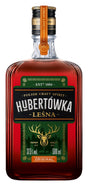 Flasche Hubertówka Leśna Original, polnische Spirituose mit Hirschsymbol, grünes und goldenes Etikett, 37,5 % vol., 500 ml.