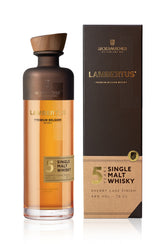 Lambertus 5Y Single Malt Sherry Cask Whisky aus Belgien mit Geschenkverpackung und Holzverschluss.