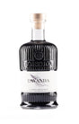 Lavendellikör Bordiga, 700 ml, in einer dekorativen geriffelten Flasche mit schlichtem Etikett und Lavendelillustration.