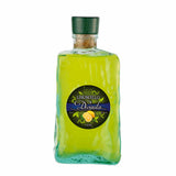 Limoncello Divinita Frasca in viereckiger Karaffenflasche mit grünem Verschluss und rundem Zitronenetikett
