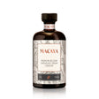 Braune 700-ml-Flasche Macaya Chocolate Cream Liqueur mit beiger Etikettgestaltung und Kakaoillustrationen.