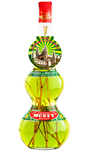Morey Hierbas de Mallorca Dulces Kräuterlikör mit Kräuterzweigen in der Flasche und historischem Mallorca Motiv.