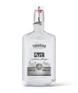 Flasche Toruńska Czysta Wodka, 40% vol. Klare Spirituose mit Bügelverschluss. Weißes Etikett mit Stadtsilhouette und Text.