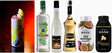 Samba-Cocktail mit Crushed Ice und Zitrusdeko im bunten Becher, daneben Flaschen mit den Zutaten des Sets.