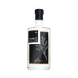 Schwangau Dry Gin, klare Flasche mit schwarzem Etikett, verziert mit Wacholderzweig und goldenem Schriftzug der Brennerei Schroll.